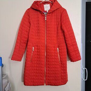 GUC Kate Spade Quilted Hooded Car Coat Swing Jacket